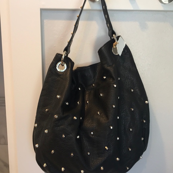 black purse with silver studs
